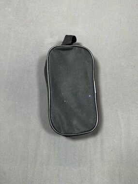 Black Zip Travel Pouch with Hanging Loop